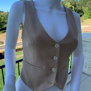 Aritzia Wilfred Desire Vest in Camel